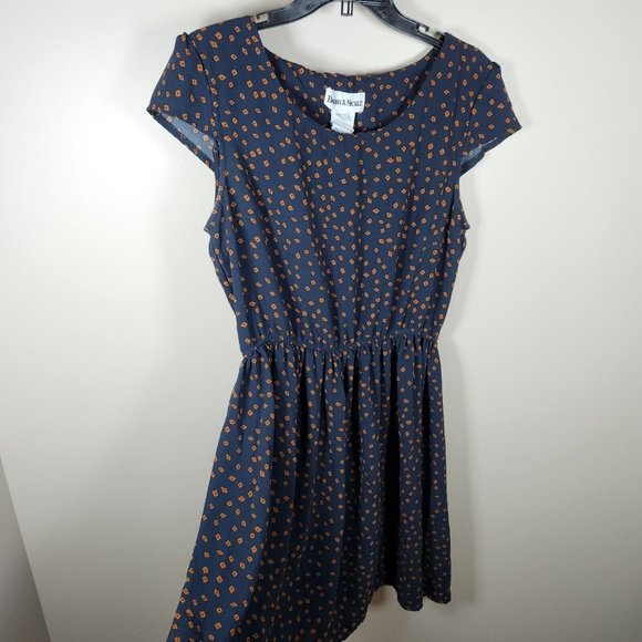 Danny and Nicole Dress Womens 16 Blue Skater A Line Career Work Cap Sleeve - Picture 4 of 10